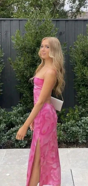 Strap Sleeveless Mermaid Satin Evening Prom Dresses SD1573